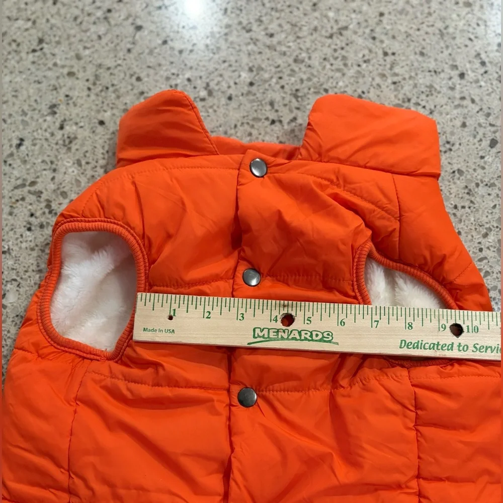 Orange Dog Puffer Vest